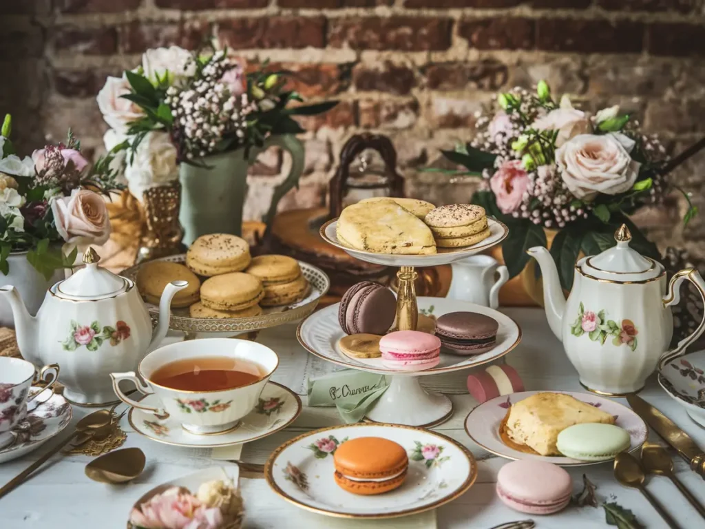 Elegant tea party setup