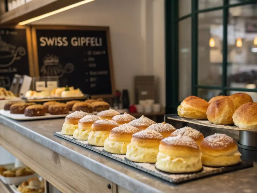Gipfeli pastry in Swiss bakery