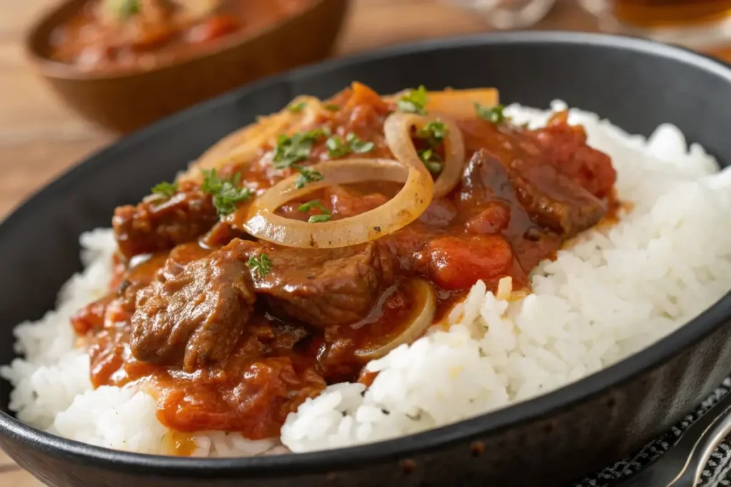 Hayashi Rice dish close-up